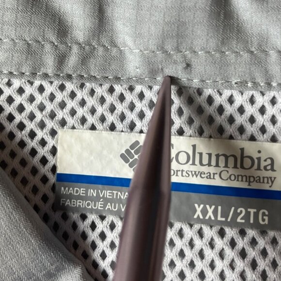 Columbia Men's PFG Button Front Ventilated Gray Long Sleeve Shirt Size XXL - Picture 16 of 16